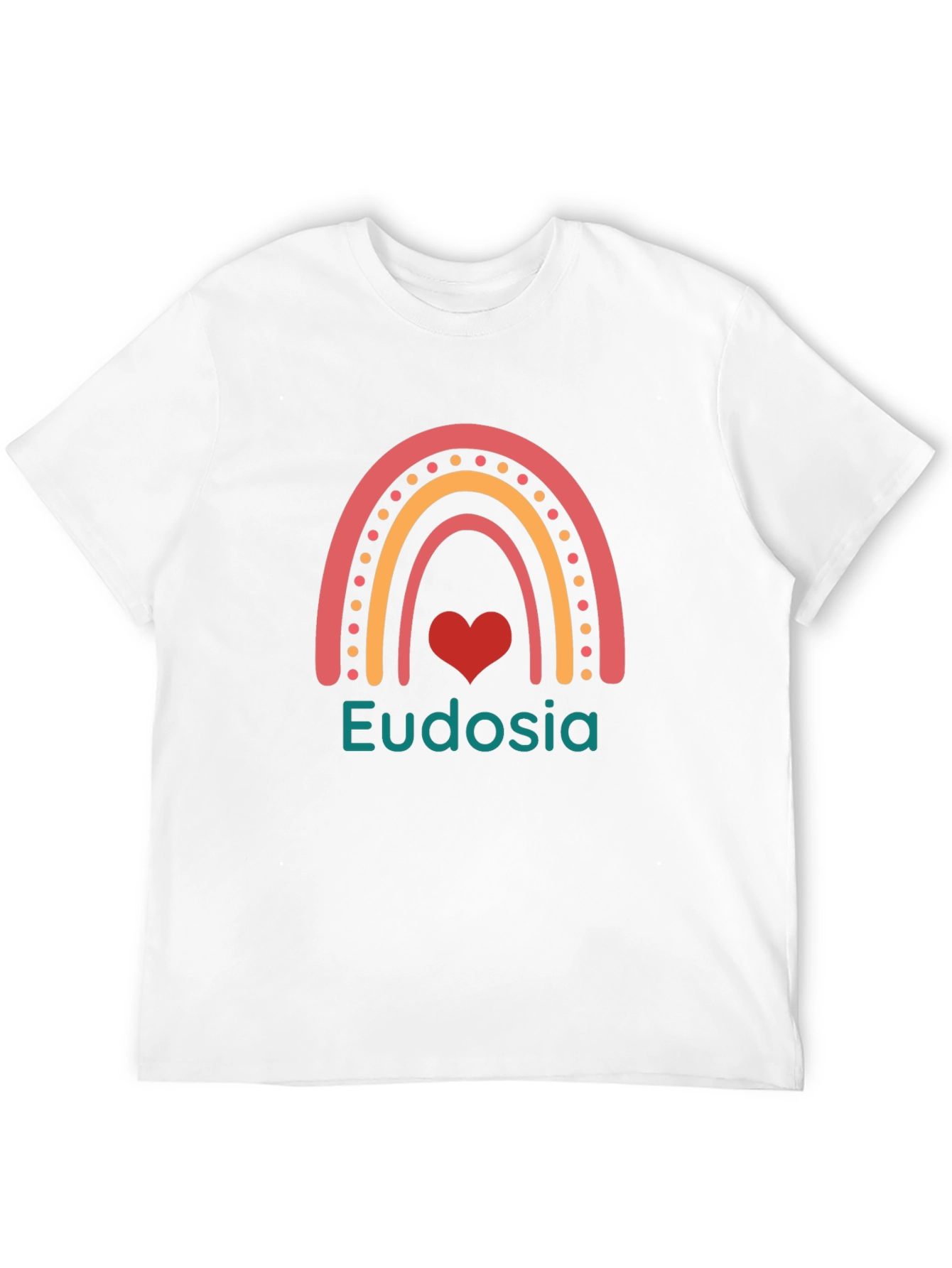 Camiseta Negra con Arcoíris y Nombre Personalizado
