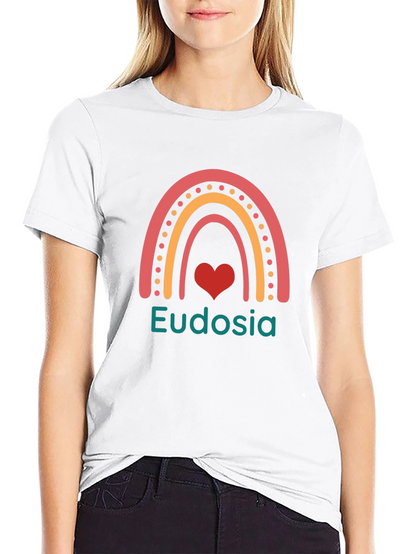 Camiseta Negra con Arcoíris y Nombre Personalizado