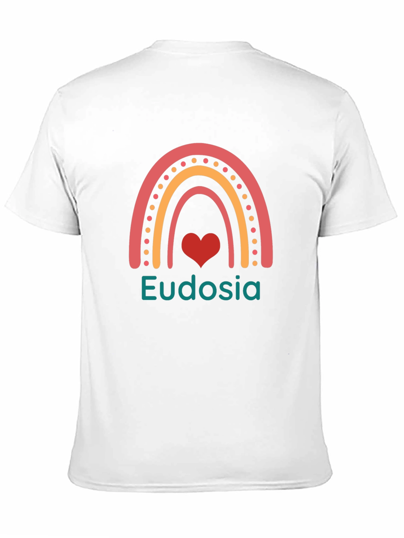 Camiseta Negra con Arcoíris y Nombre Personalizado