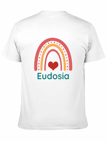 Camiseta Negra con Arcoíris y Nombre Personalizado