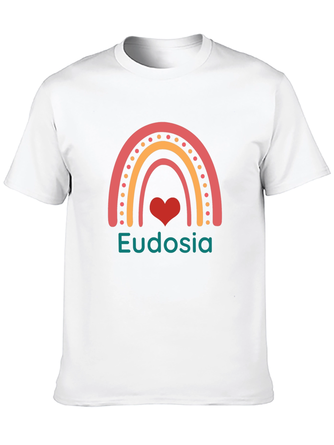Camiseta Negra con Arcoíris y Nombre Personalizado