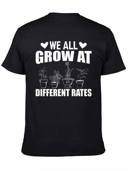 Camiseta Negra con Mensaje Motivacional de Jardinería