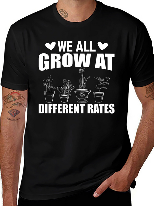 Camiseta Negra con Mensaje Motivacional de Jardinería