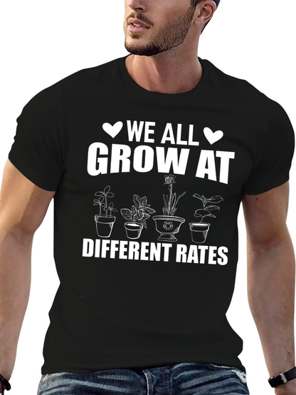 Camiseta Negra con Mensaje Motivacional de Jardinería