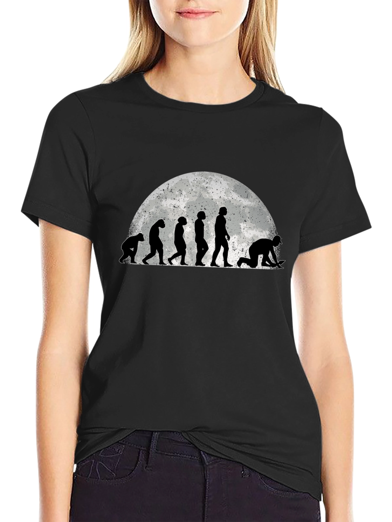 Camiseta Negra Evolución Minería - Diseño Original