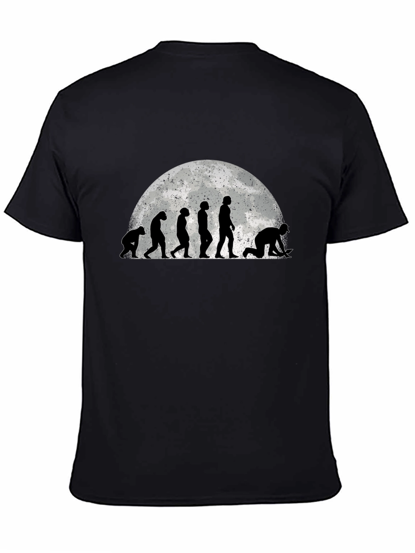 Camiseta Negra Evolución Minería - Diseño Original