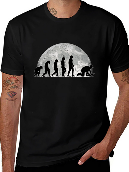 Camiseta Negra Evolución Minería - Diseño Original