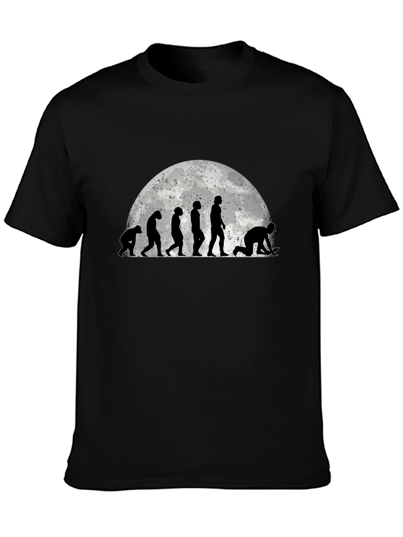 Camiseta Negra Evolución Minería - Diseño Original