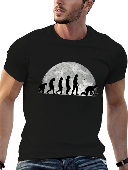 Camiseta Negra Evolución Minería - Diseño Original