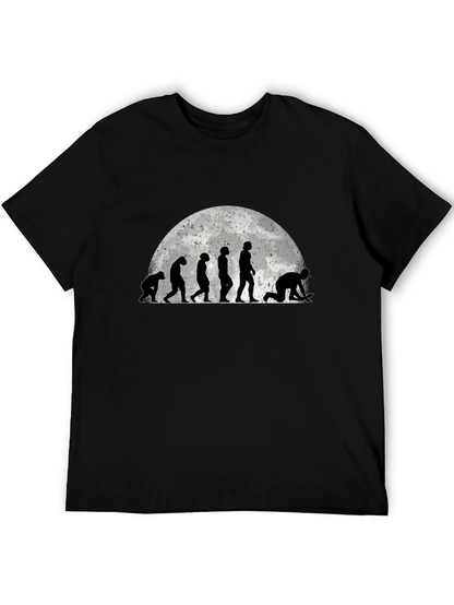 Camiseta Negra Evolución Minería - Diseño Original