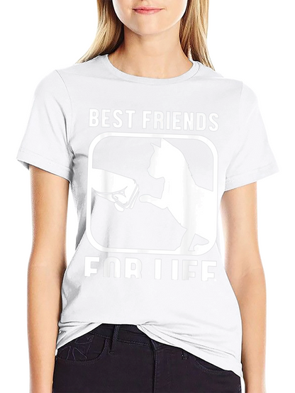 Camiseta Mejores amigos para siempre con gato