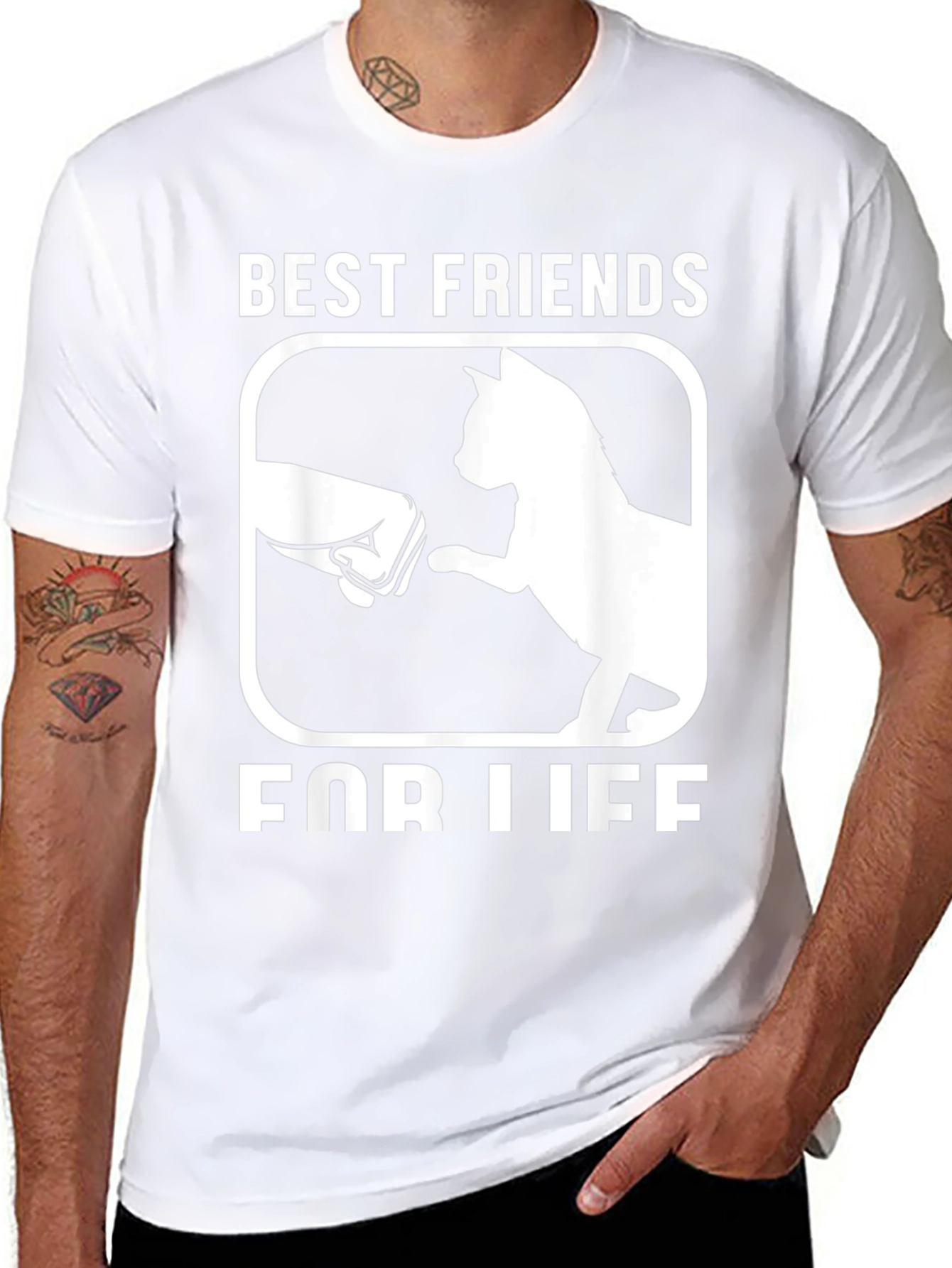 Camiseta Mejores amigos para siempre con gato