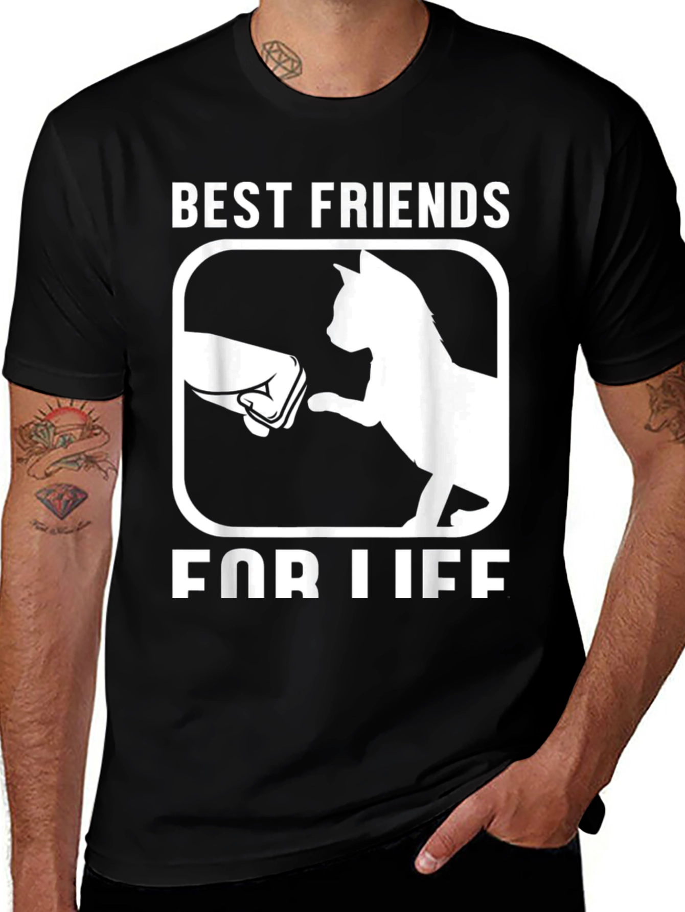Camiseta Mejores amigos para siempre con gato