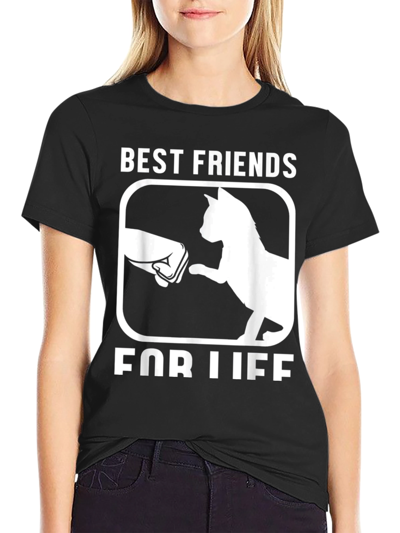 Camiseta Mejores amigos para siempre con gato