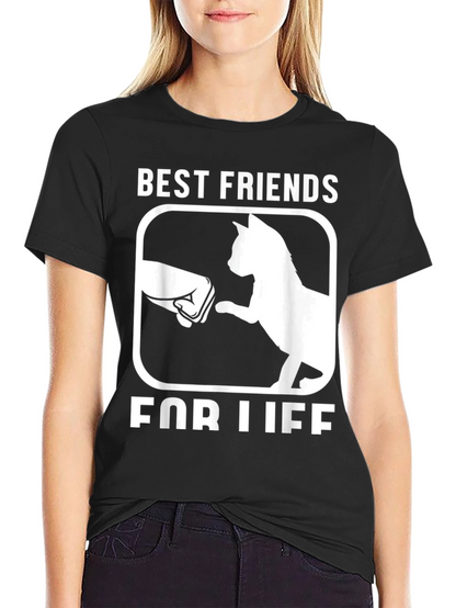 Camiseta Mejores amigos para siempre con gato