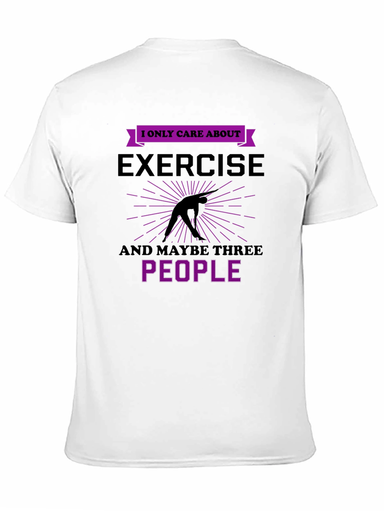 Camiseta Negra: Ejercicio y Tres Personas