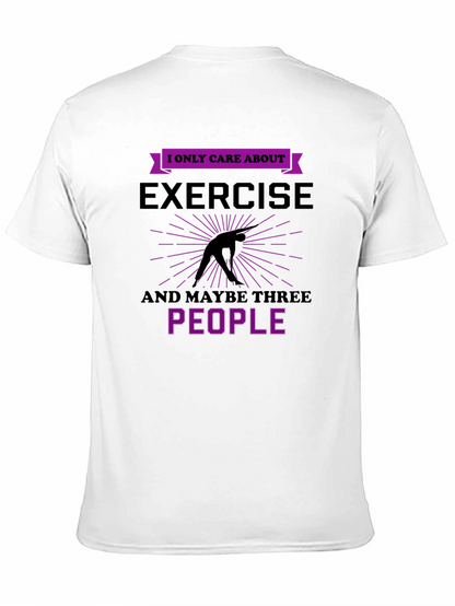 Camiseta Negra: Ejercicio y Tres Personas