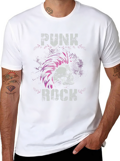 Camiseta Negra Punk Rock Cráneo