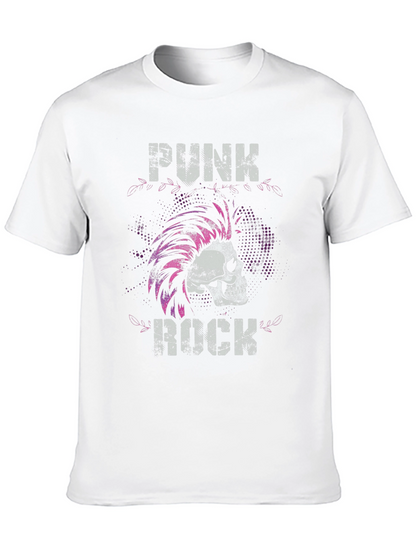 Camiseta Negra Punk Rock Cráneo