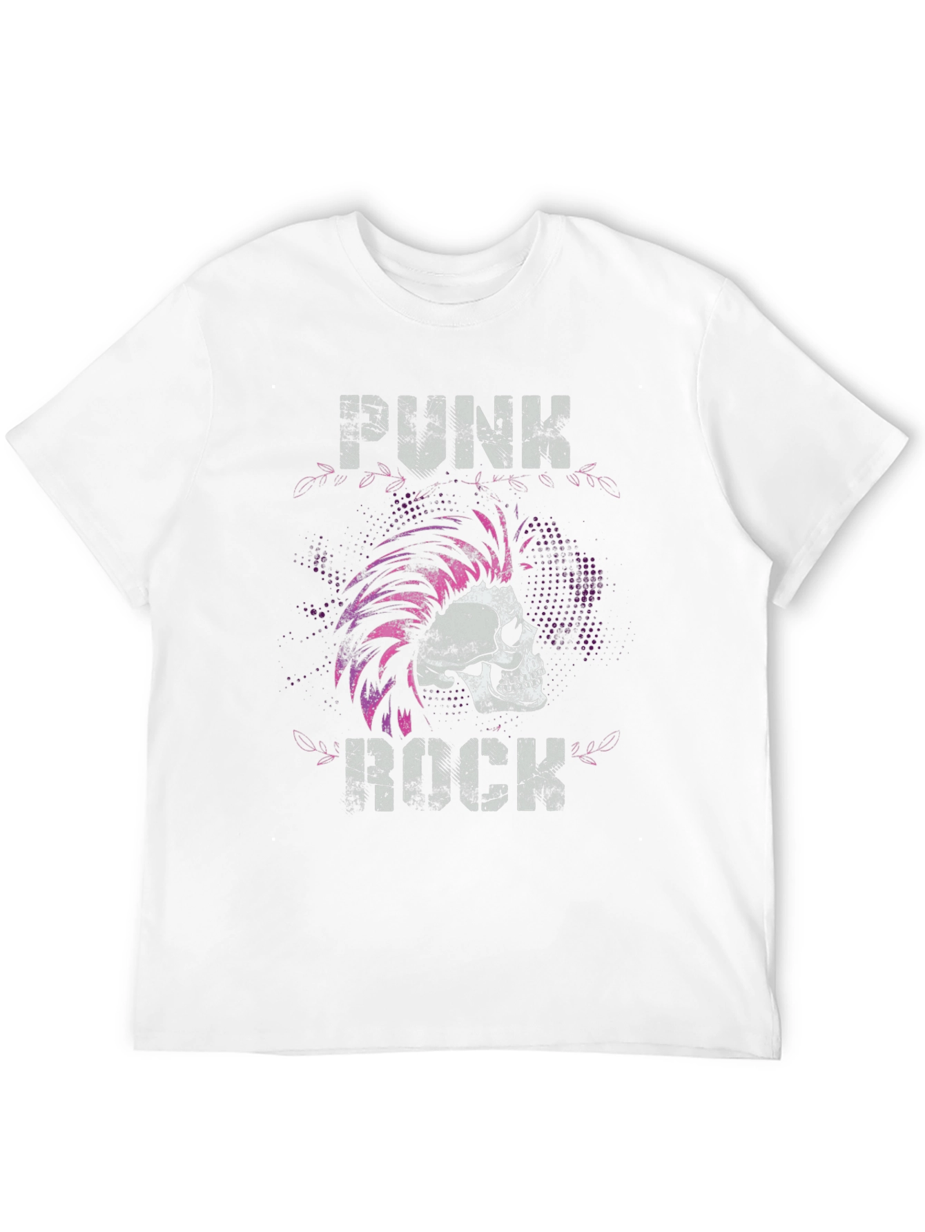 Camiseta Negra Punk Rock Cráneo