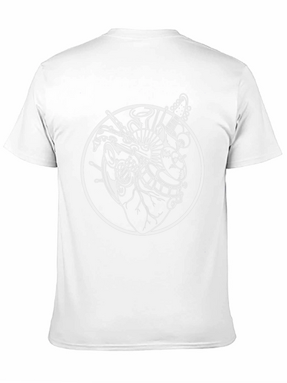 Camiseta Negra Diseño Corazón Musical