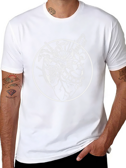Camiseta Negra Diseño Corazón Musical