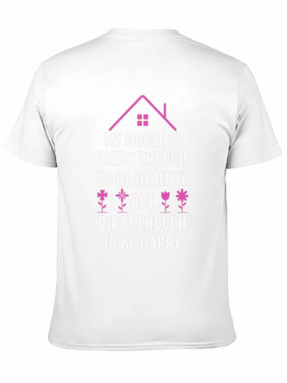 Camiseta Negra: Casa Limpia Vida Feliz