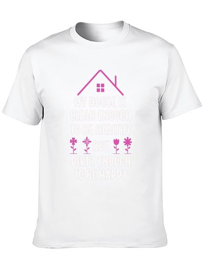 Camiseta Negra: Casa Limpia Vida Feliz