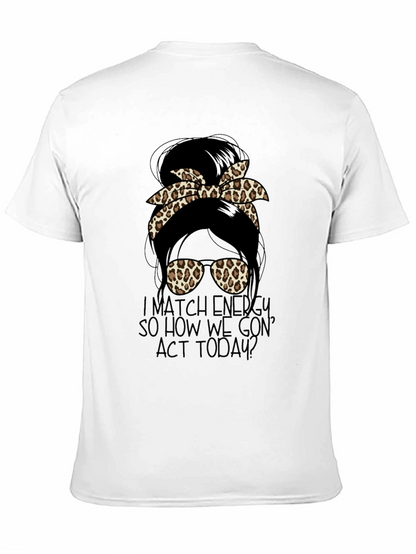 Camiseta Negra con Diseño de Moño Leopardado