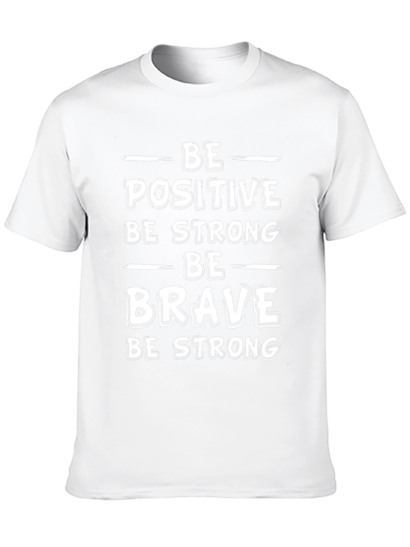 Camiseta Negra Motivacional - Sé Positivo Fuerte y Valiente