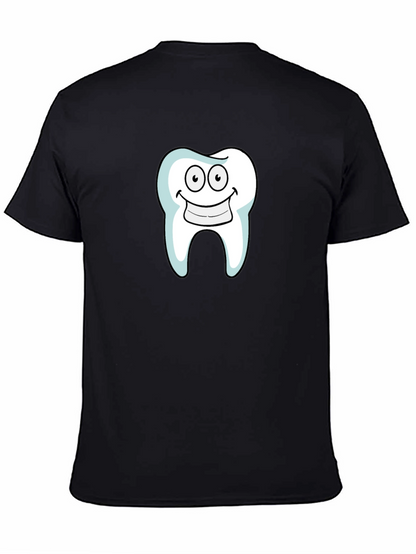 Camiseta Negra con Diseño de Diente Sonriente