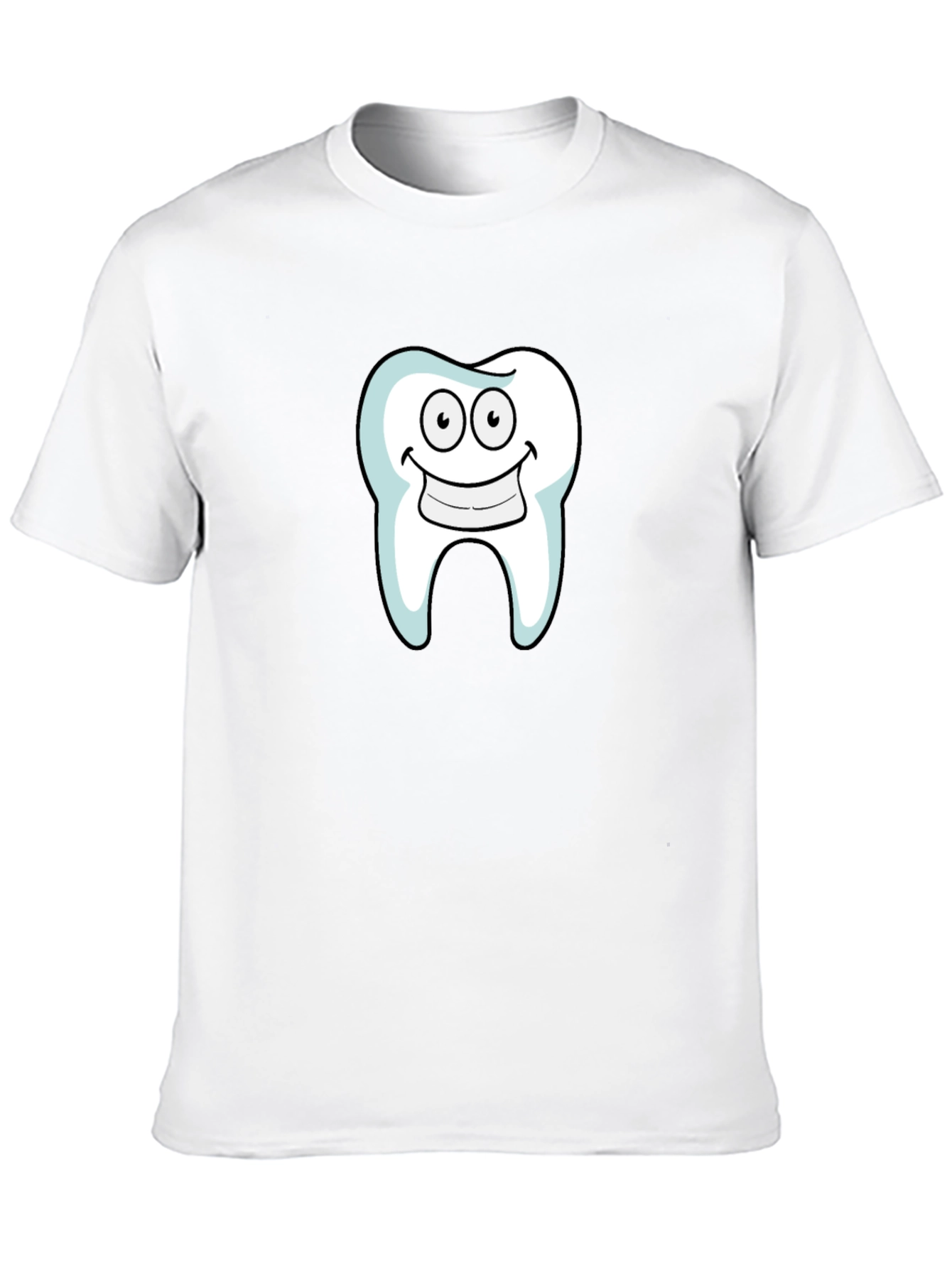Camiseta Negra con Diseño de Diente Sonriente