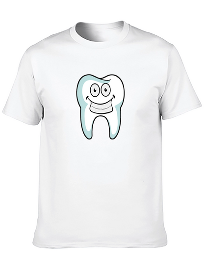 Camiseta Negra con Diseño de Diente Sonriente