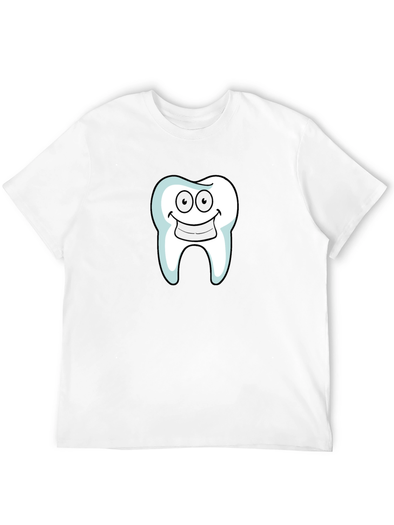 Camiseta Negra con Diseño de Diente Sonriente