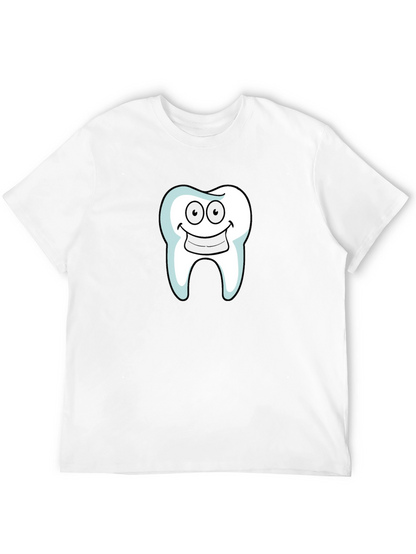 Camiseta Negra con Diseño de Diente Sonriente