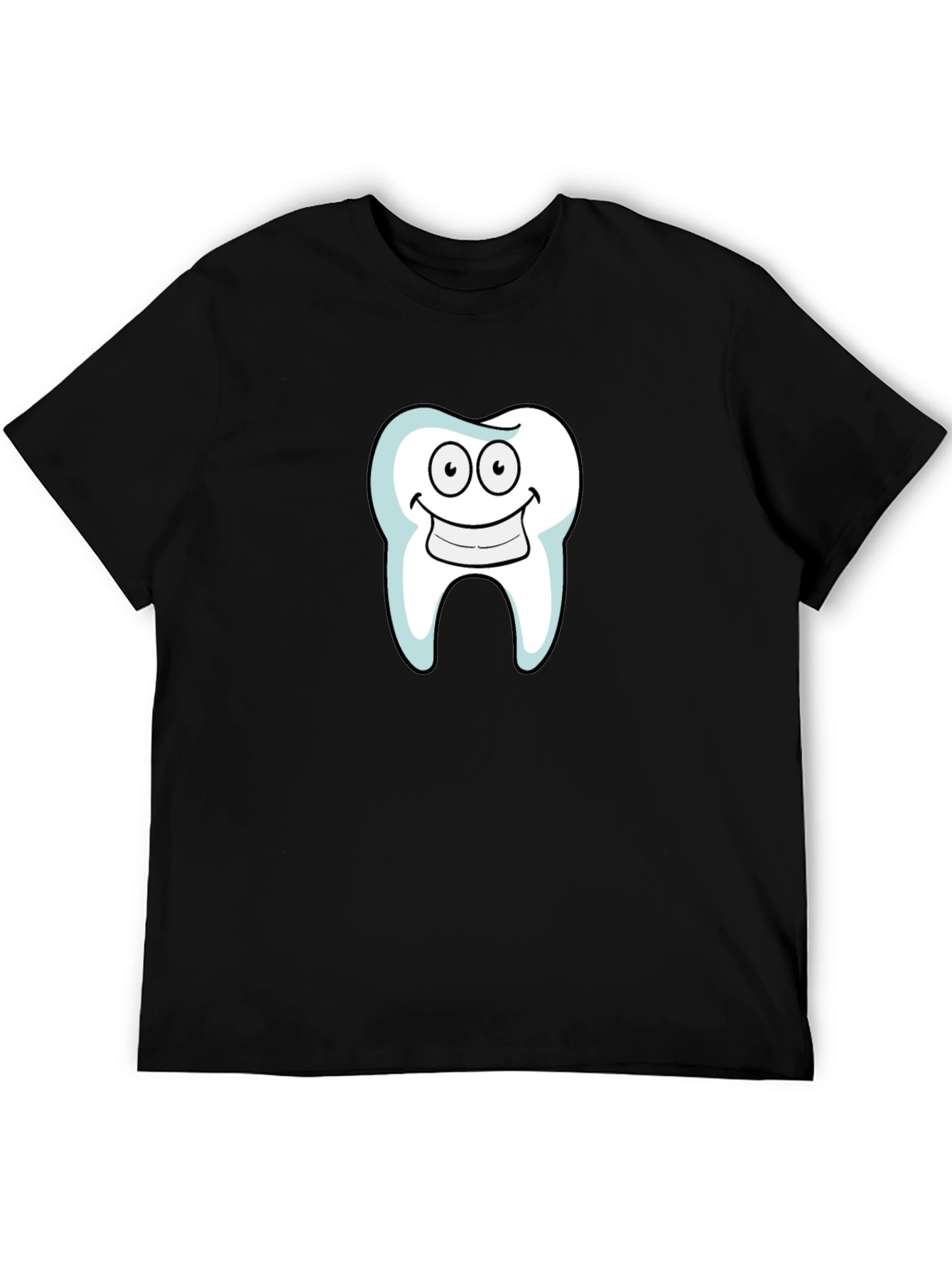 Camiseta Negra con Diseño de Diente Sonriente