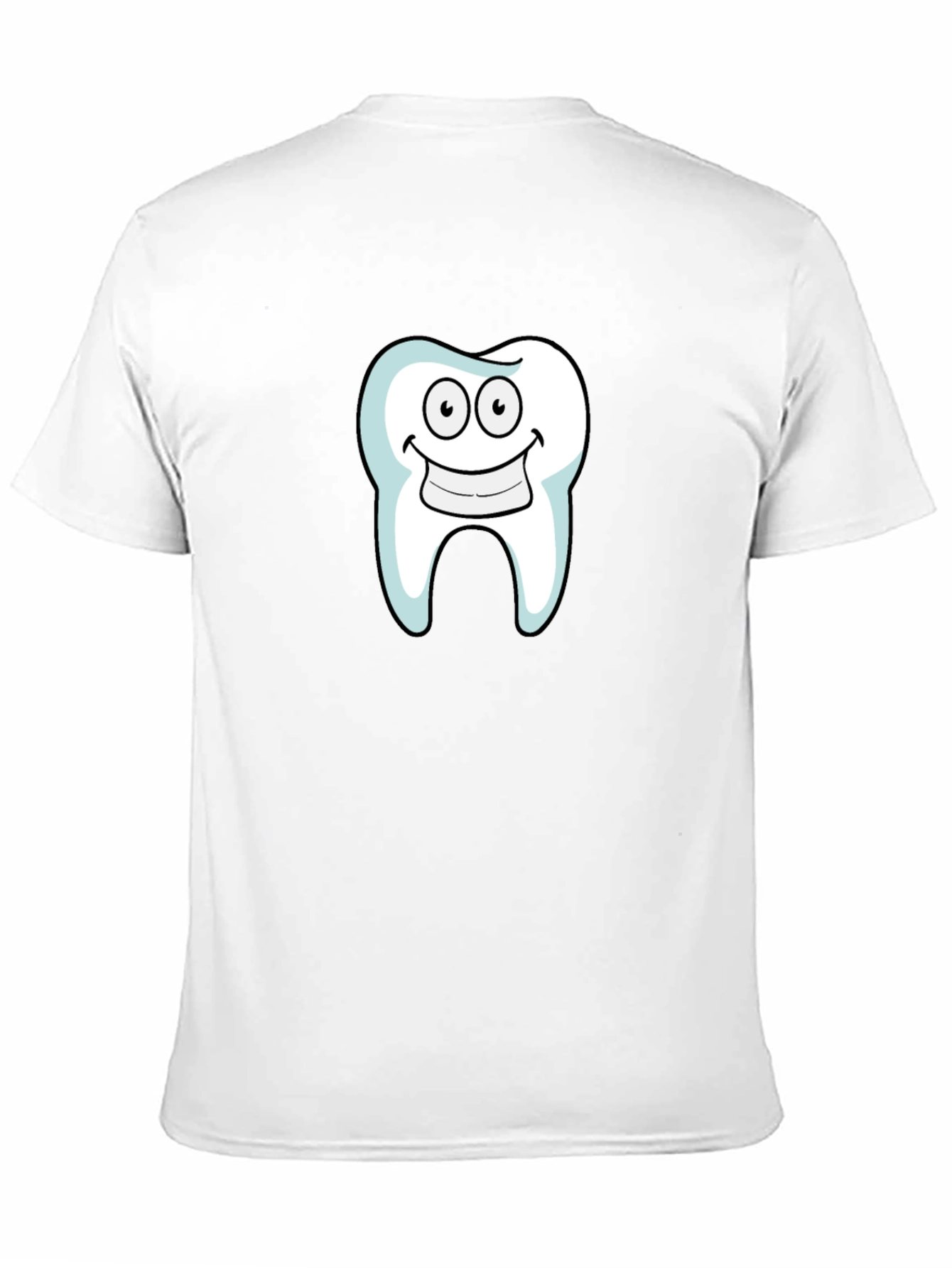 Camiseta Negra con Diseño de Diente Sonriente