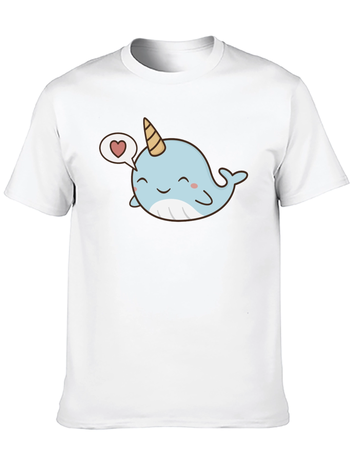 Camiseta Negra con Narval Kawaii