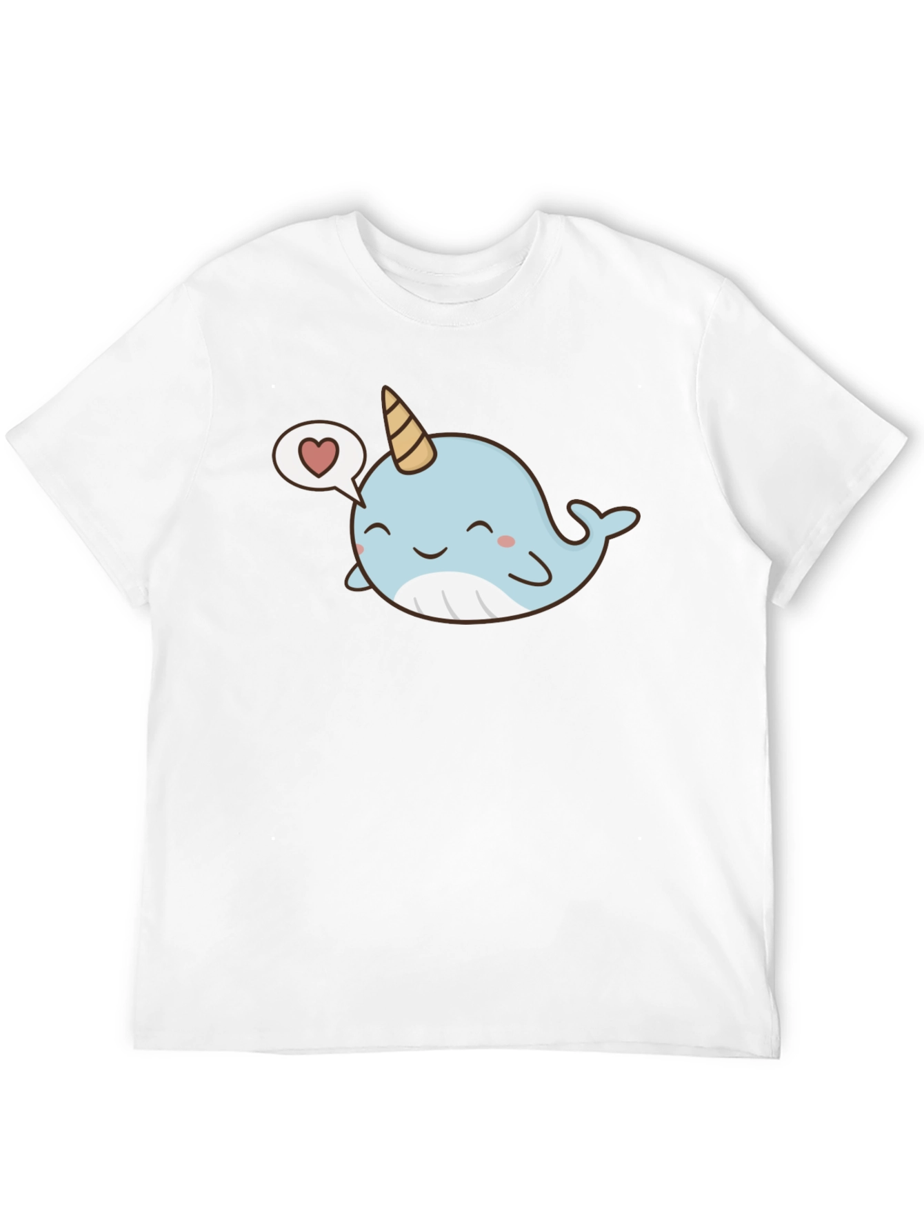 Camiseta Negra con Narval Kawaii
