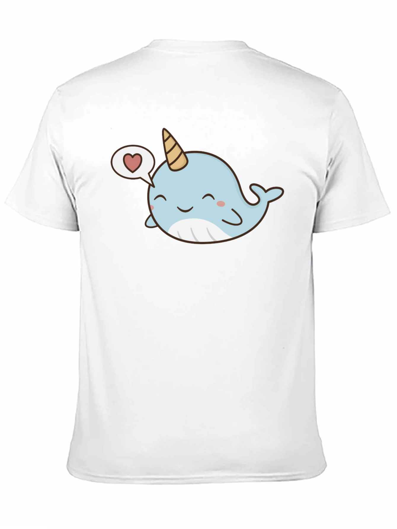 Camiseta Negra con Narval Kawaii