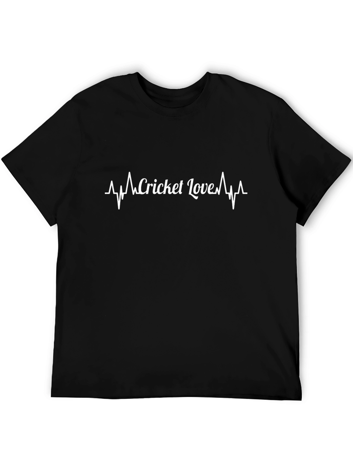 Camiseta Negra Cricket Love para Aficionados