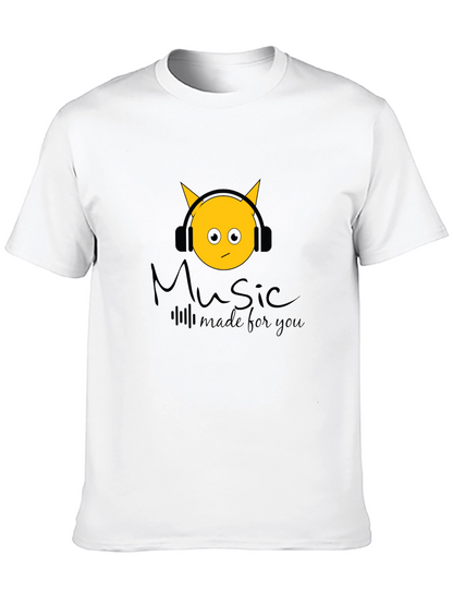 Camiseta Negra con Diseño Music Made for You