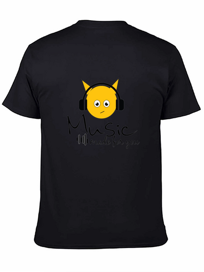 Camiseta Negra con Diseño Music Made for You