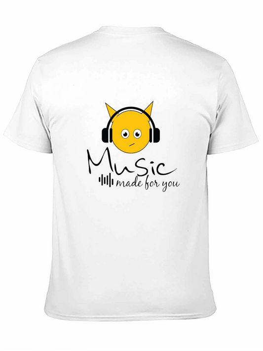 Camiseta Negra con Diseño Music Made for You
