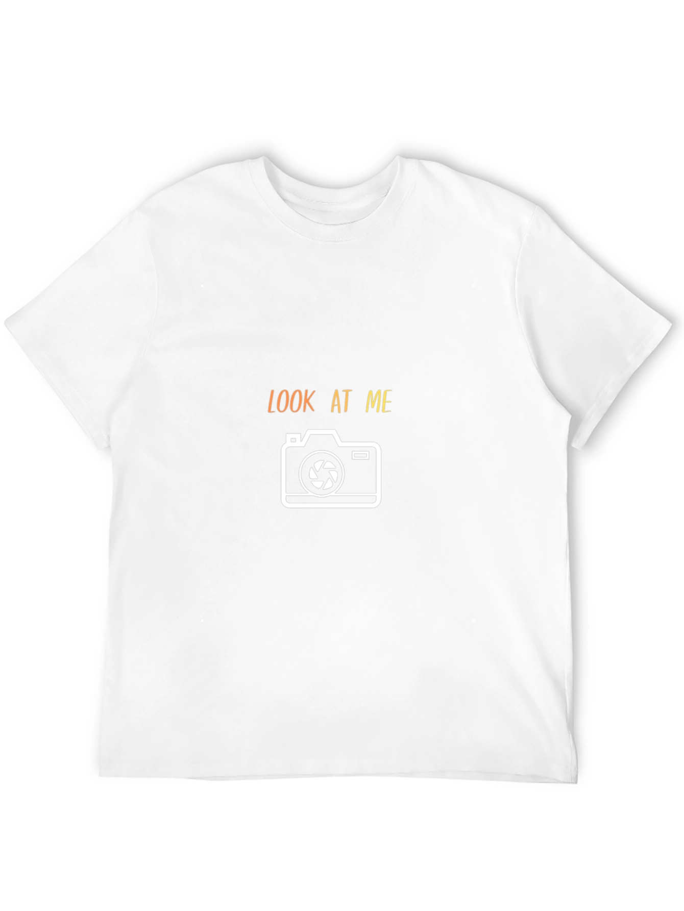 Camiseta Negra Hombre - Diseño Look At Me Fotografía
