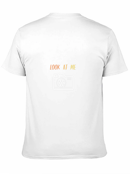 Camiseta Negra Hombre - Diseño Look At Me Fotografía