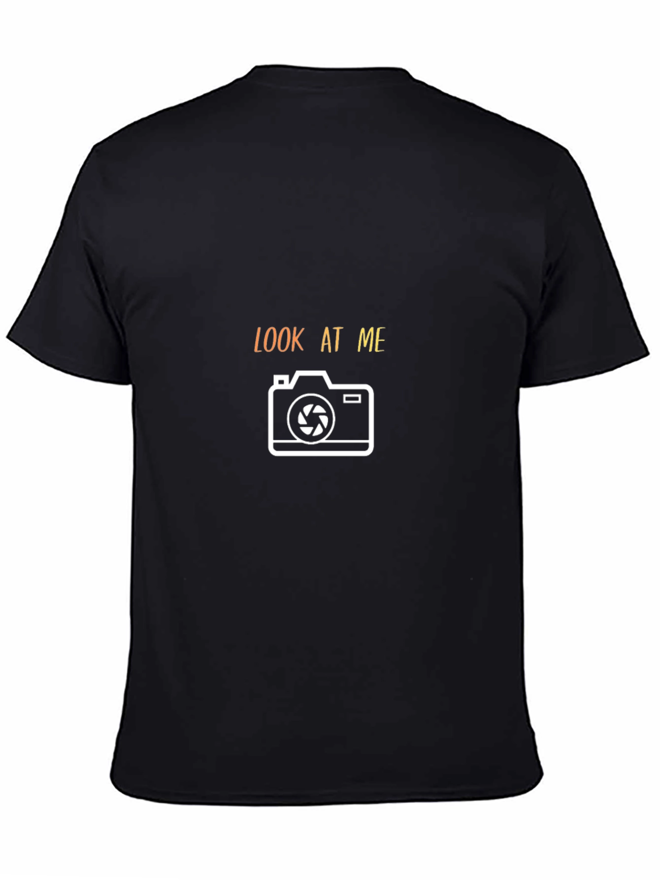 Camiseta Negra Hombre - Diseño Look At Me Fotografía