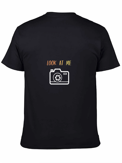 Camiseta Negra Hombre - Diseño Look At Me Fotografía