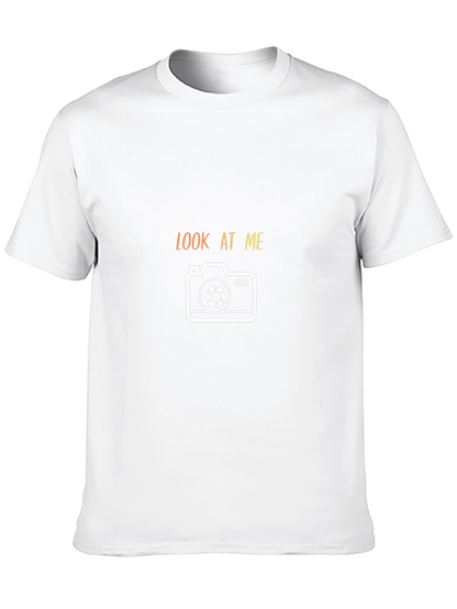 Camiseta Negra Hombre - Diseño Look At Me Fotografía