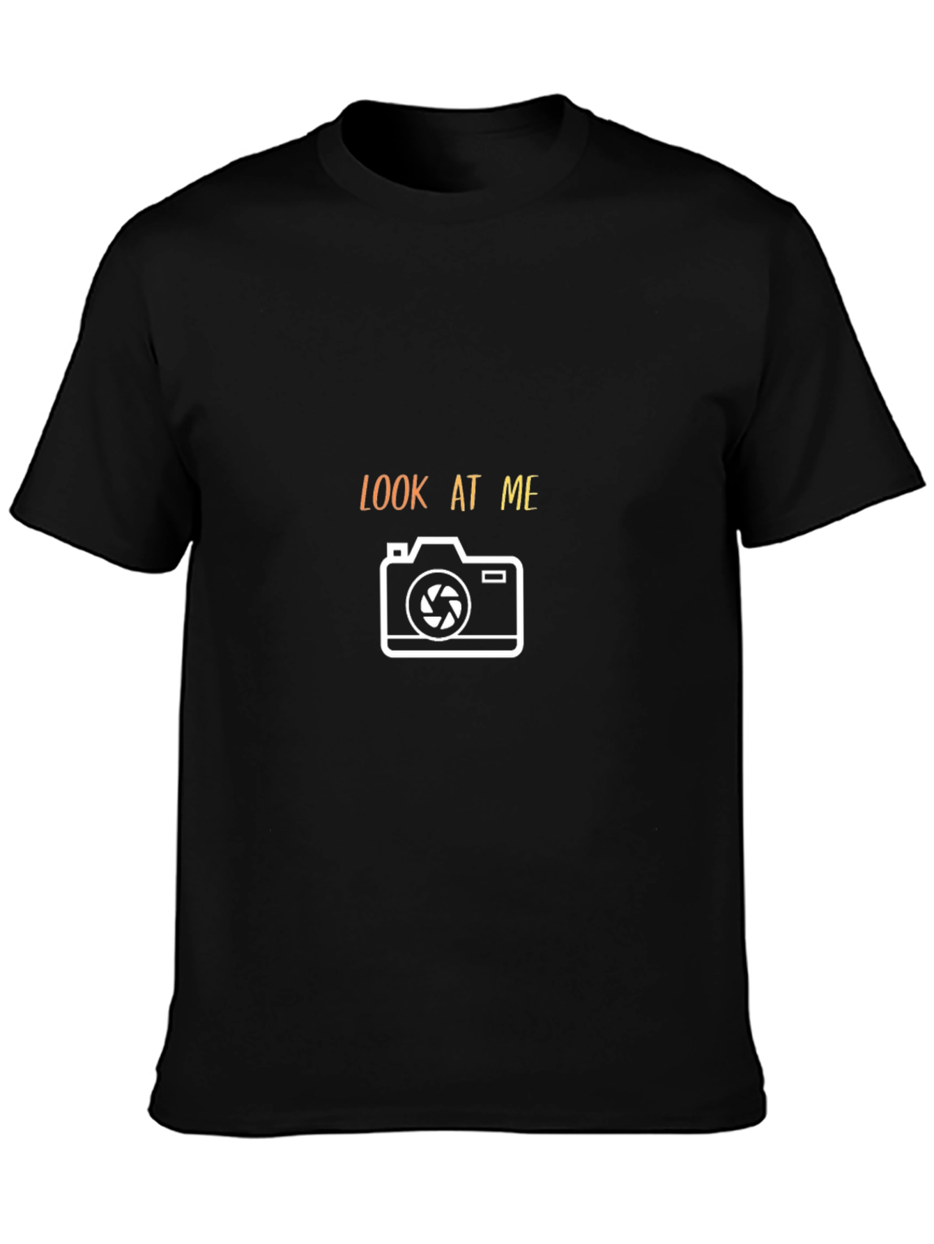 Camiseta Negra Hombre - Diseño Look At Me Fotografía